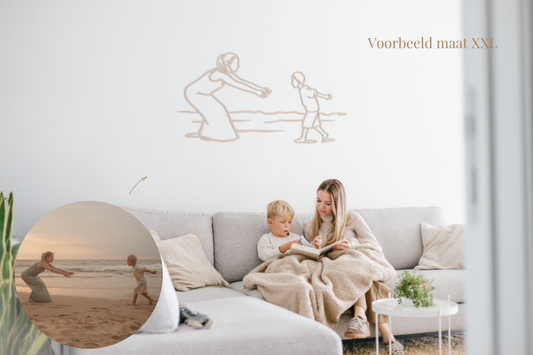 Houten lijnportret · Extra Large