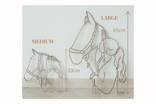 Houten lijnportret · Medium