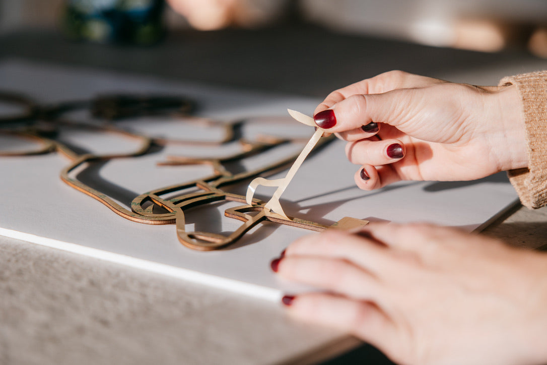 Houten lijnportret · Large