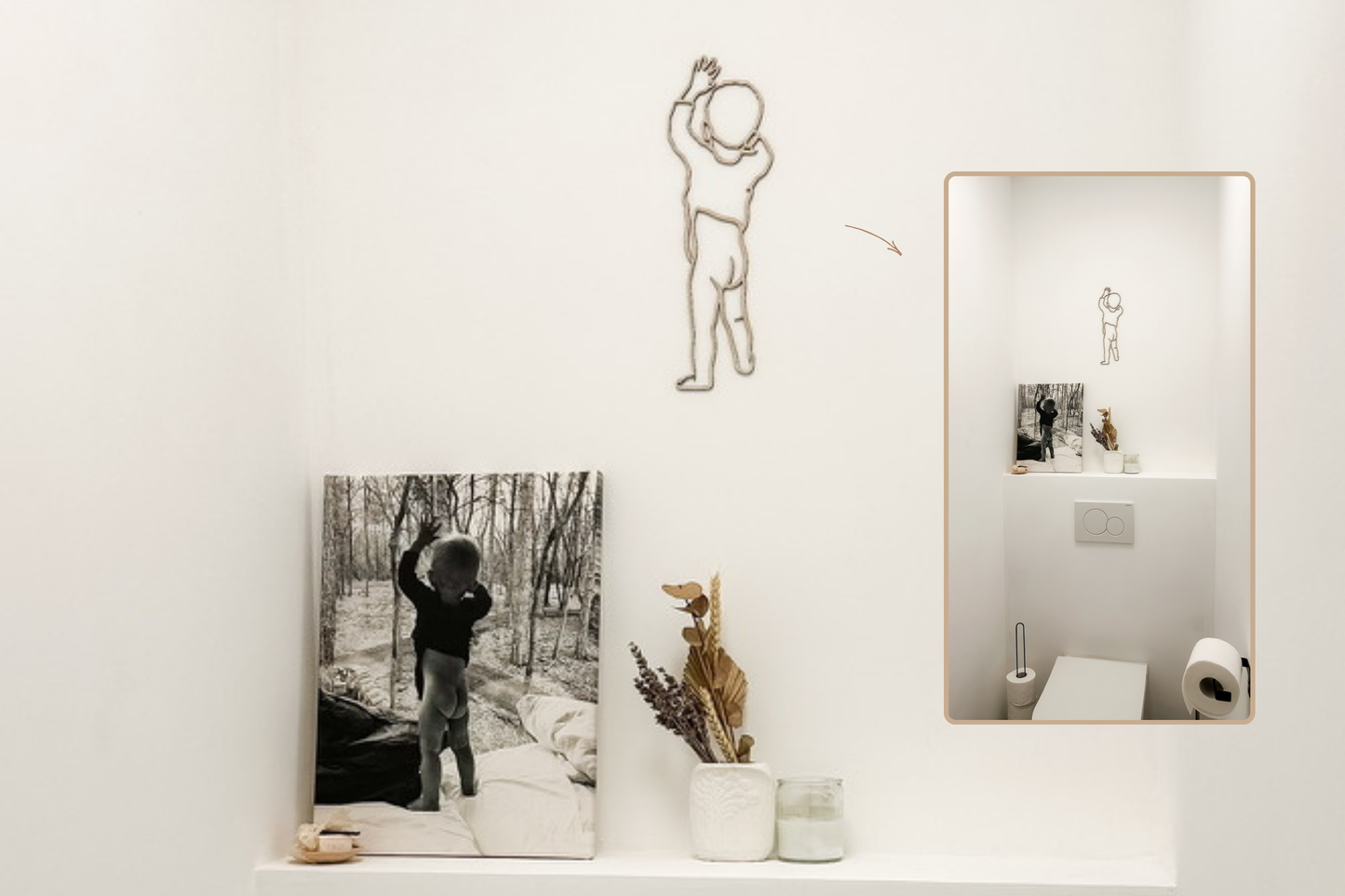 Portrait linéaire en bois · Moyen