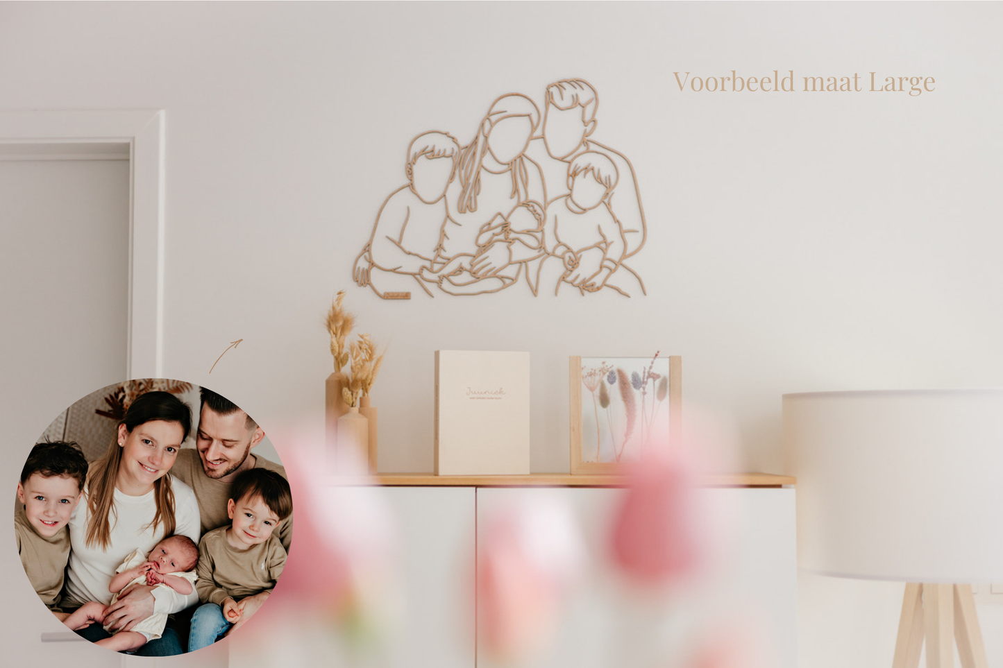 Portrait linéaire en bois · Moyen