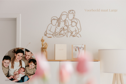 Portrait linéaire en bois · Moyen