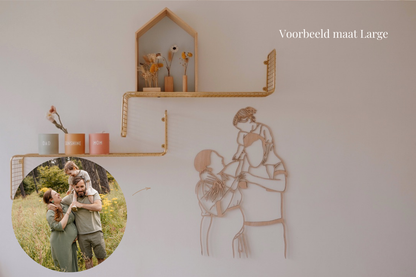 Portrait linéaire en bois · Moyen