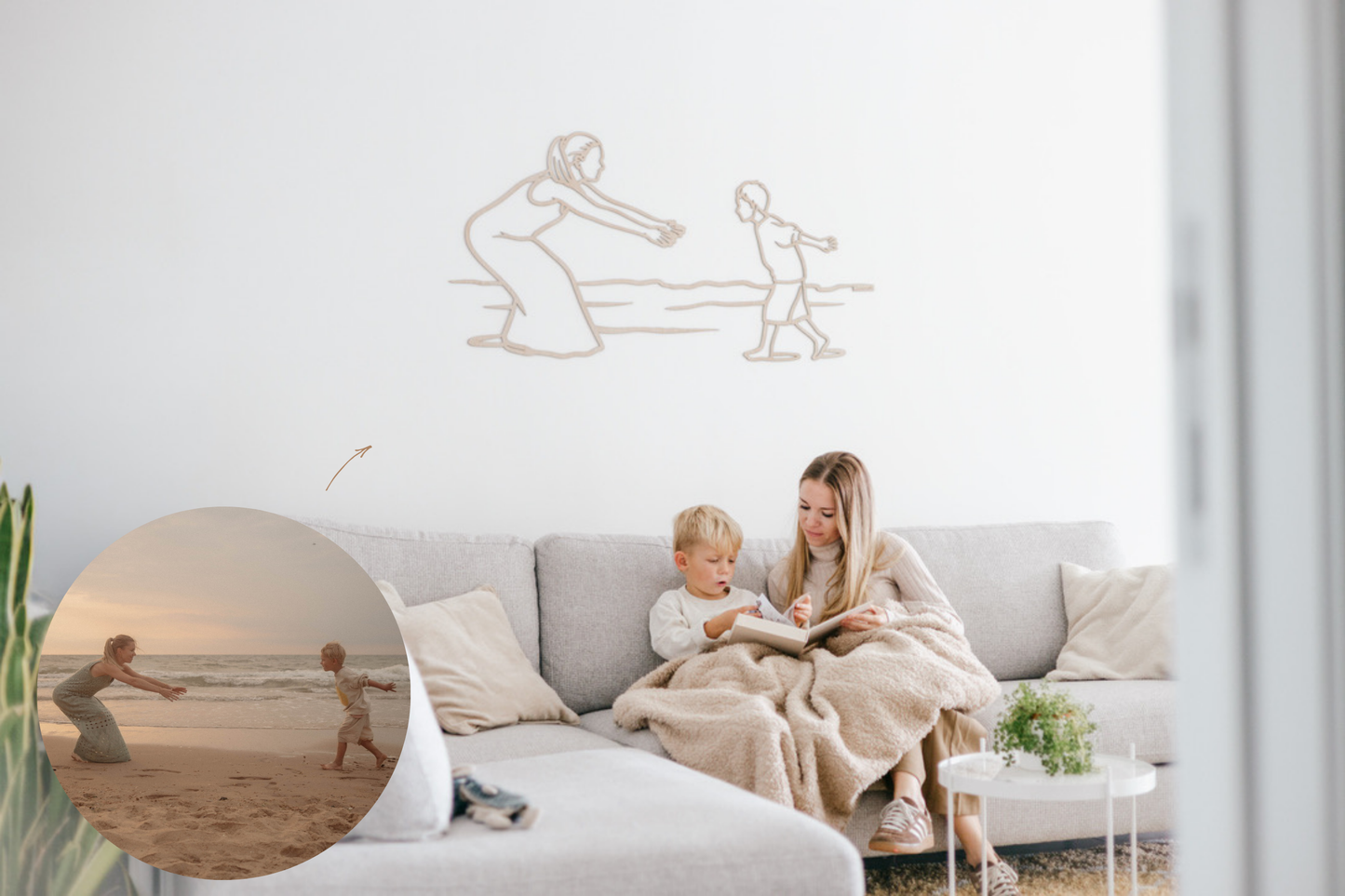 Portrait linéaire en bois · XXL